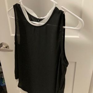 Black and white, silk tank